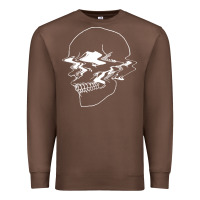 Chestnut creepy cool egirl eboy pastel goth vaporwave glitch skull sweatshirt Premium Sweatshirt - linhVisuals