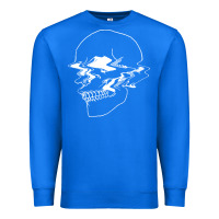 True Royal creepy cool egirl eboy pastel goth vaporwave glitch skull sweatshirt Premium Sweatshirt - linhVisuals