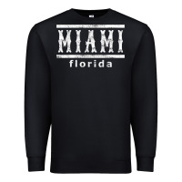Black miami florida souvenir t shirt Premium Sweatshirt - linhVisuals