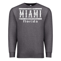 Charcoal Heather miami florida souvenir t shirt Premium Sweatshirt - linhVisuals