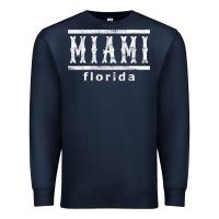 Navy miami florida souvenir t shirt Premium Sweatshirt - linhVisuals