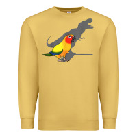 Antique Gold cute screaming parrot, birb memes, funny t rex sun conure t shirt Premium Sweatshirt - linhVisuals