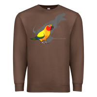 Chestnut cute screaming parrot, birb memes, funny t rex sun conure t shirt Premium Sweatshirt - linhVisuals