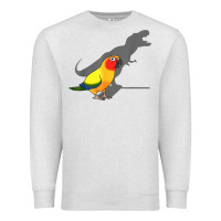 Oatmeal Heather cute screaming parrot, birb memes, funny t rex sun conure t shirt Premium Sweatshirt - linhVisuals