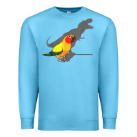 Ocean Blue cute screaming parrot, birb memes, funny t rex sun conure t shirt Premium Sweatshirt - linhVisuals