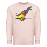 Pale Pink cute screaming parrot, birb memes, funny t rex sun conure t shirt Premium Sweatshirt - linhVisuals