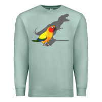 Seafoam cute screaming parrot, birb memes, funny t rex sun conure t shirt Premium Sweatshirt - linhVisuals