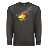 Smoke cute screaming parrot, birb memes, funny t rex sun conure t shirt Premium Sweatshirt - linhVisuals
