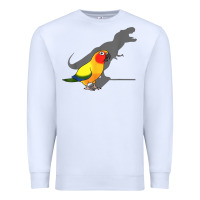 White cute screaming parrot, birb memes, funny t rex sun conure t shirt Premium Sweatshirt - linhVisuals