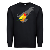 Black cute screaming parrot, birb memes, funny t rex sun conure t shirt Premium Sweatshirt - linhVisuals