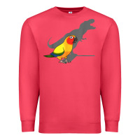 Cardinal cute screaming parrot, birb memes, funny t rex sun conure t shirt Premium Sweatshirt - linhVisuals