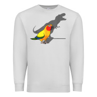 Dove Grey cute screaming parrot, birb memes, funny t rex sun conure t shirt Premium Sweatshirt - linhVisuals