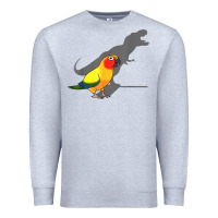Heather Grey cute screaming parrot, birb memes, funny t rex sun conure t shirt Premium Sweatshirt - linhVisuals