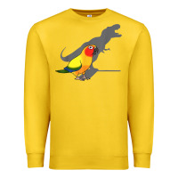 Lemon cute screaming parrot, birb memes, funny t rex sun conure t shirt Premium Sweatshirt - linhVisuals