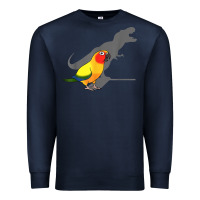 Navy cute screaming parrot, birb memes, funny t rex sun conure t shirt Premium Sweatshirt - linhVisuals