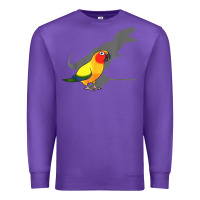 Purple cute screaming parrot, birb memes, funny t rex sun conure t shirt Premium Sweatshirt - linhVisuals