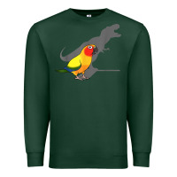 Sports Green cute screaming parrot, birb memes, funny t rex sun conure t shirt Premium Sweatshirt - linhVisuals
