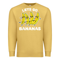 Antique Gold lets go bananas shirt  funny fruit pun shirt  banana t shirt Premium Sweatshirt - linhVisuals