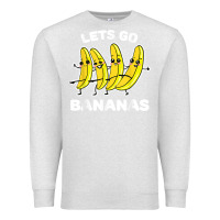 Oatmeal Heather lets go bananas shirt  funny fruit pun shirt  banana t shirt Premium Sweatshirt - linhVisuals