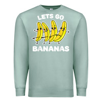 Seafoam lets go bananas shirt  funny fruit pun shirt  banana t shirt Premium Sweatshirt - linhVisuals