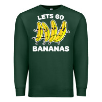 Sports Green lets go bananas shirt  funny fruit pun shirt  banana t shirt Premium Sweatshirt - linhVisuals