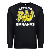 Black lets go bananas shirt  funny fruit pun shirt  banana t shirt Premium Sweatshirt - linhVisuals