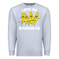 Heather Grey lets go bananas shirt  funny fruit pun shirt  banana t shirt Premium Sweatshirt - linhVisuals