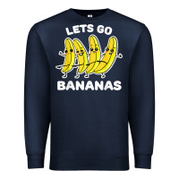 Navy lets go bananas shirt  funny fruit pun shirt  banana t shirt Premium Sweatshirt - linhVisuals