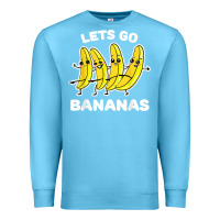 Ocean Blue lets go bananas shirt  funny fruit pun shirt  banana t shirt Premium Sweatshirt - linhVisuals