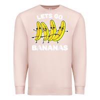 Pale Pink lets go bananas shirt  funny fruit pun shirt  banana t shirt Premium Sweatshirt - linhVisuals