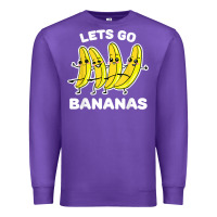 Purple lets go bananas shirt  funny fruit pun shirt  banana t shirt Premium Sweatshirt - linhVisuals