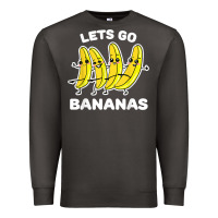 Smoke lets go bananas shirt  funny fruit pun shirt  banana t shirt Premium Sweatshirt - linhVisuals
