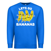True Royal lets go bananas shirt  funny fruit pun shirt  banana t shirt Premium Sweatshirt - linhVisuals