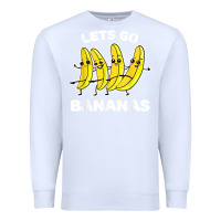 White lets go bananas shirt  funny fruit pun shirt  banana t shirt Premium Sweatshirt - linhVisuals
