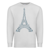 Dove Grey eiffel tower with diamonds the parisian french love sign t shirt Premium Sweatshirt - linhVisuals