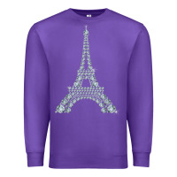 Eiffel Tower With Diamonds The Parisian French Love Sign T Shirt Premium Sweatshirt | Teevron