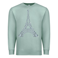 Seafoam eiffel tower with diamonds the parisian french love sign t shirt Premium Sweatshirt - linhVisuals