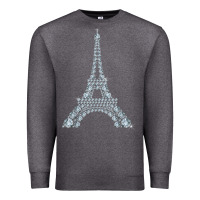 Charcoal Heather eiffel tower with diamonds the parisian french love sign t shirt Premium Sweatshirt - linhVisuals