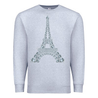 Heather Grey eiffel tower with diamonds the parisian french love sign t shirt Premium Sweatshirt - linhVisuals
