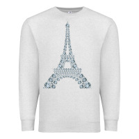 Oatmeal Heather eiffel tower with diamonds the parisian french love sign t shirt Premium Sweatshirt - linhVisuals