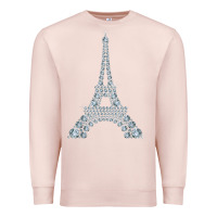 Pale Pink eiffel tower with diamonds the parisian french love sign t shirt Premium Sweatshirt - linhVisuals