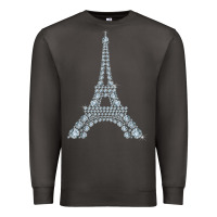 Smoke eiffel tower with diamonds the parisian french love sign t shirt Premium Sweatshirt - linhVisuals