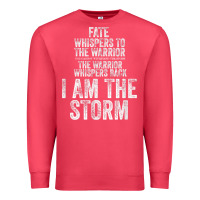 Cardinal fate whispers to warrior i am the storm quote gritty fighter t shirt Premium Sweatshirt - linhVisuals