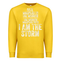 Lemon fate whispers to warrior i am the storm quote gritty fighter t shirt Premium Sweatshirt - linhVisuals