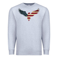 Heather Grey bald eagle  america Premium Sweatshirt - linhVisuals