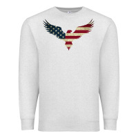 Oatmeal Heather bald eagle  america Premium Sweatshirt - linhVisuals