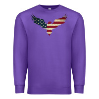 Purple bald eagle  america Premium Sweatshirt - linhVisuals