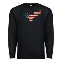 Black bald eagle  america Premium Sweatshirt - linhVisuals