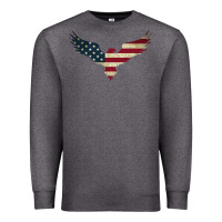Charcoal Heather bald eagle  america Premium Sweatshirt - linhVisuals