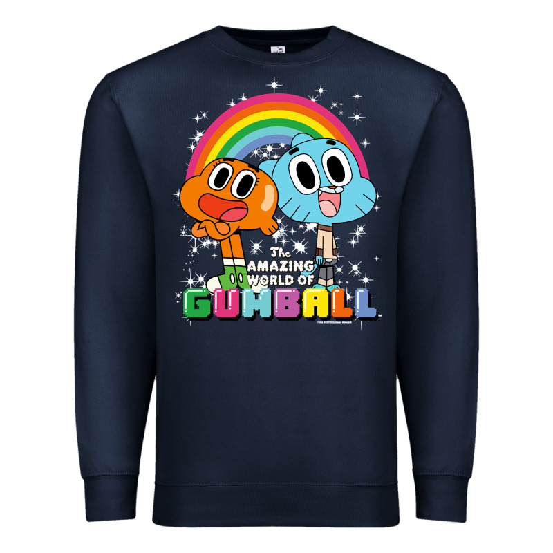 Cn The Amazing World Of Gumball & Darwin Rainbow Portrait Pullover Hoo Premium Sweatshirt by linhVisuals | Teevron
